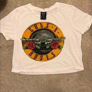 NEW! Guns N Roses Cropped T shirt
